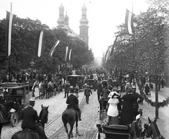 STEREO GLASS NEGATIVE, MAINZ am RHEIN, French flags, classic cars, uniforms, rar