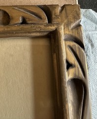 Large Wallace Nutting Garden Of Larkspur Hand Painted Photo Jordan Marsh Frame