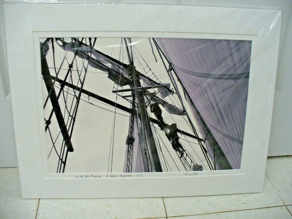 MATTED PHOTOGRAPHY Up In The Rigging by P J Luckey 24×18