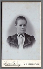 CDV photo lady costume dress Schirgiswalde Saxony Gustav Krenz c2204