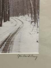 John David Geery COUNTRY ROAD IN MARCH Matted Photographic Print Signed Vermont