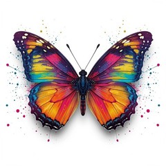 Colorful Butterfly Wall Art Digital Download | Abstract Butterfly Printable | HD