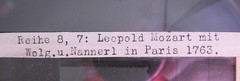 Mozart Wolfgang Amadeus Family Leopold in Paris Old Glass Picture 8.5 x 10 cm