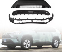Front Bumper Lower Skid Plate Grille + Valance Panel Compatible with 2019 2020 2