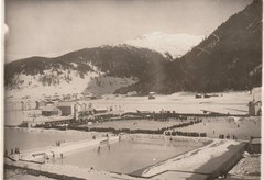 Press Photo On The Ice Rinks In Davos Switzerland 1920s