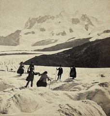 Mont Rose Les Alpes Switzerland Italy c1860 Photo A. Braun Stereo Vinta Albumine