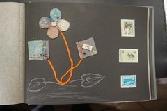Photo album GDR travel pictures Bulgaria swimwear ticket drawing woman man view