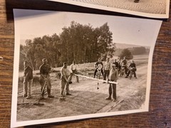 10×14 Original Photo Road Construction Mainleus LK Kulmbach Motorcycle Road 1956