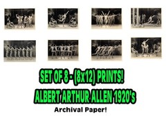 8 Photo SET by Albert Arthur Allen – Vintage 1920’s Nudes ART DECO