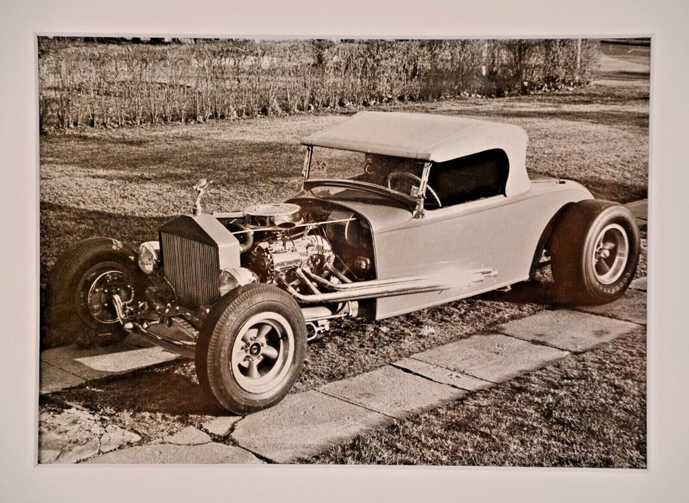 ALFREDO VALENTE Original Vintage Silver Gelatin Hot Rod Roadster Car Photograph