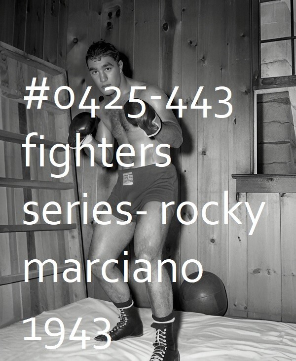 VINTAGE MALE PORTRAIT #0425-443 – young rocky marciano 1943 — free ship in usa
