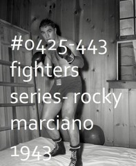 VINTAGE MALE PORTRAIT #0425-443 – young rocky marciano 1943 — free ship in usa