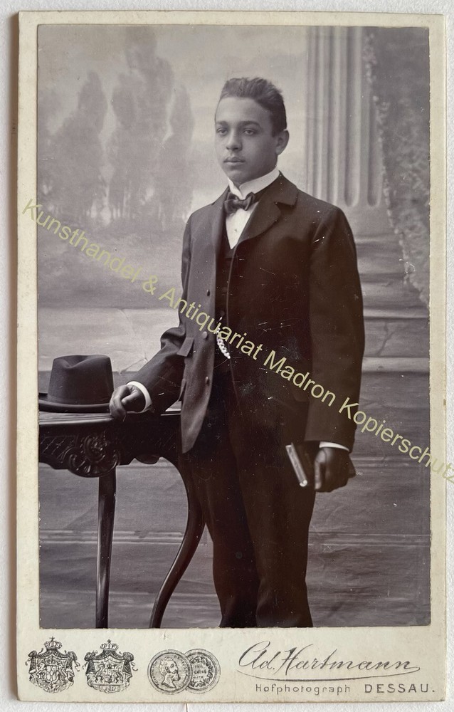 orig. CDV photo photograph man Mr. Fashion around 1890 Hartmann Dessau