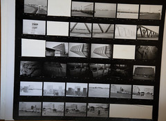 Photo Print Large Contact Sheet 1980 Various Views Normandy 40X50cm