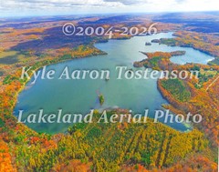 Sissabagama Lake, «Big Sis», Spooner, WI Sawyer Co. Aerial Photo. Frame Optional