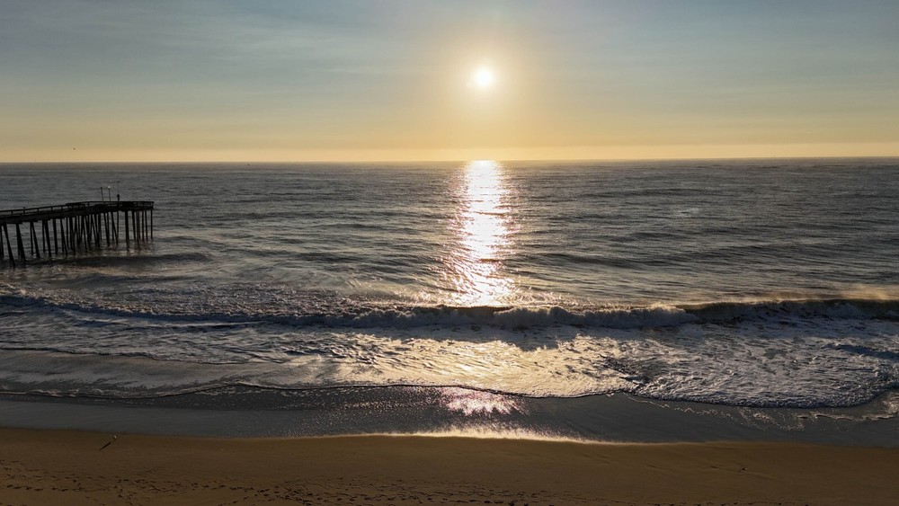 Digital Image Photo Pic Wallpaper Background Sunrise Beach Pier 4023×2068