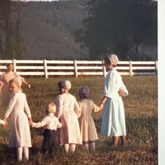 Bill Coleman Signed Amish No 627 Matted Photograph School Children Farm