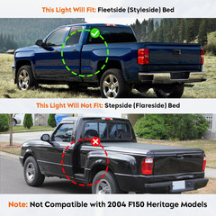 Tail Light + 3Rd Third Brake Cargo Lamp for 2004 2005 2006 2007 2008 Ford F-150,