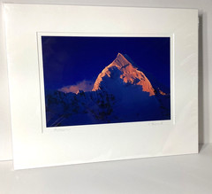 Fine Art Photograph Artesonraju Alpenglow Peruvian Andes Signed & Matted