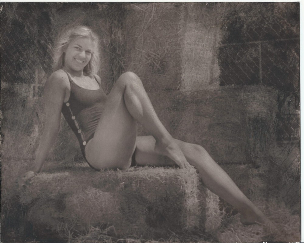 Swim Suit Model on Haystack Sepia HENDRICKSON PHOTO Original Artist Studio R15