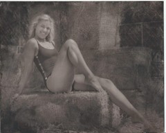 Swim Suit Model on Haystack Sepia HENDRICKSON PHOTO Original Artist Studio R15