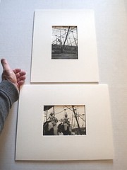Two 1930s Antique CIRCUS PHOTOS Archivally Mounted & Matted FEMALE ACROBATS Deco