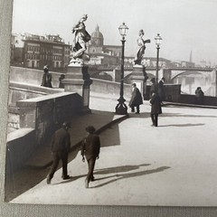 Alinari Collection Photograph Print on Wood Plaque~ Florence Ponte Santa Trìnita