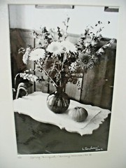 MATTED PHOTOGRAPHY Spring Bouquet – Herlong Mansion By Larry Santucci 16×20 B&W