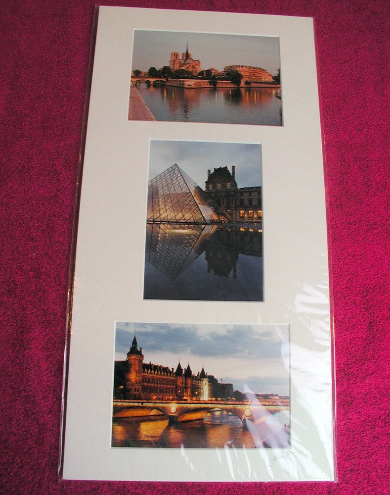 Duse Fotografia (Sites of France) THREE 5″ x 7″ FRAMED PHOTOS Exc Signed
