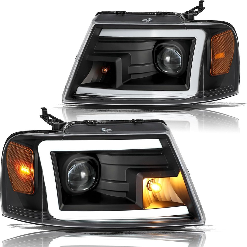 Headlight Assembly Compatible with 2004 2005 2006 2007 2008 Ford F150 / Lincoln