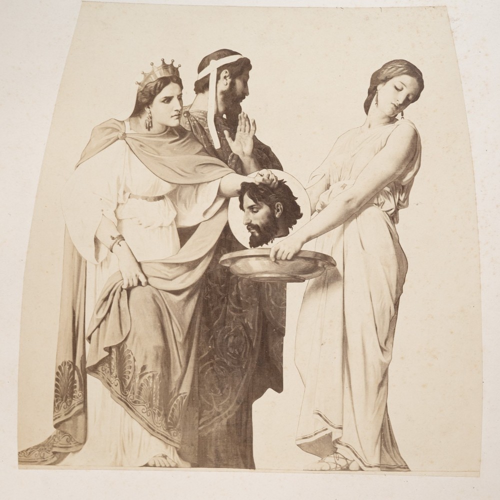 Photo Albumin Fresco Of The Dome Of The Saint Augustine Church 21X21cm 1860