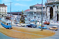 Old Photo Album 1964/65 Switzerland, Technology, Cars Road Traffic, Train, Tram