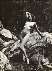 1928 Original EDWIN BOWER HESSER Female Nude Woman Art Deco Silver Gelatin Photo