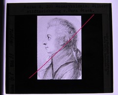 Mozart Wolfgang Amadeus Portrait Dora Stock Old Glass Picture 8.5 x 10 cm