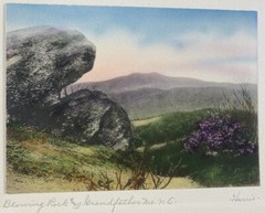 Vintage 1930’s Harris Hand Colored Picture Bowing Rock & Grandfather Mt, NC