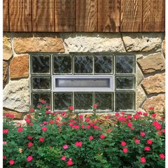 Clearly Secure 24 in x 6 in x 3 in Hopper Vent for Glass Block Windows HV246A