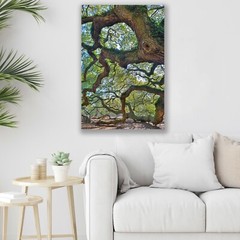 Angel Oak Tree, Abstract Nature Tree Art, Fine Art Photo on Metal, Canvas, Paper