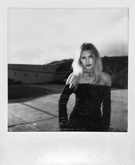 Art model Claire OOAK Polaroid Instant Film Black and White Print