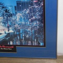 San Antonio Texas Riverwalk Winter Scene Professional Framed Photography 30.5×26