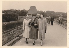 Vintage Photo Pretty Women in Fashion Coat Snapshot