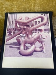 Peter Gales Photography Kids Playing in/on Sculpture B&W 17×14