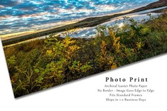 Wichita Mountains Photography Print: Oklahoma Landscape Lake Sunset Sky Photo