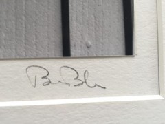 BRUCE BLUM SIGNED B&W Print (14″X 14 «)-«Alley Right»