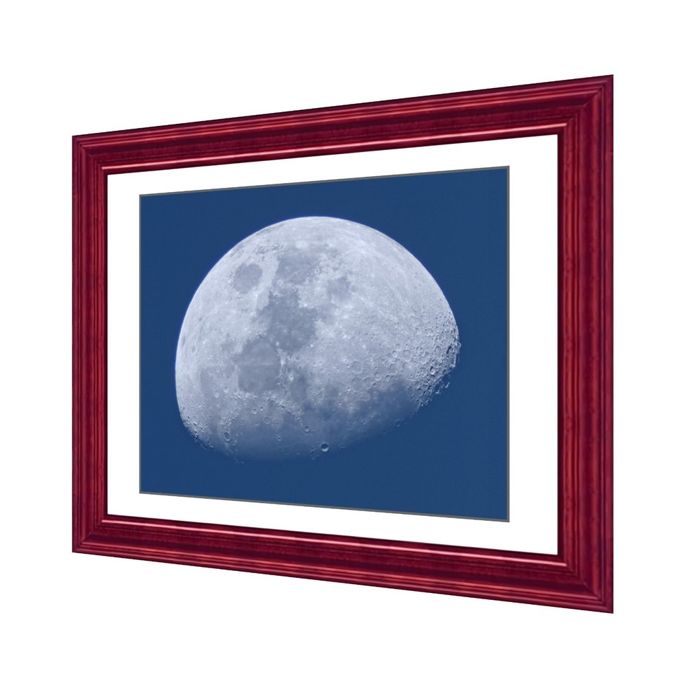 Daytime Moon, Wall Decor 8×10 inch Print Waxing Gibbous Phase 73 Percent M0799