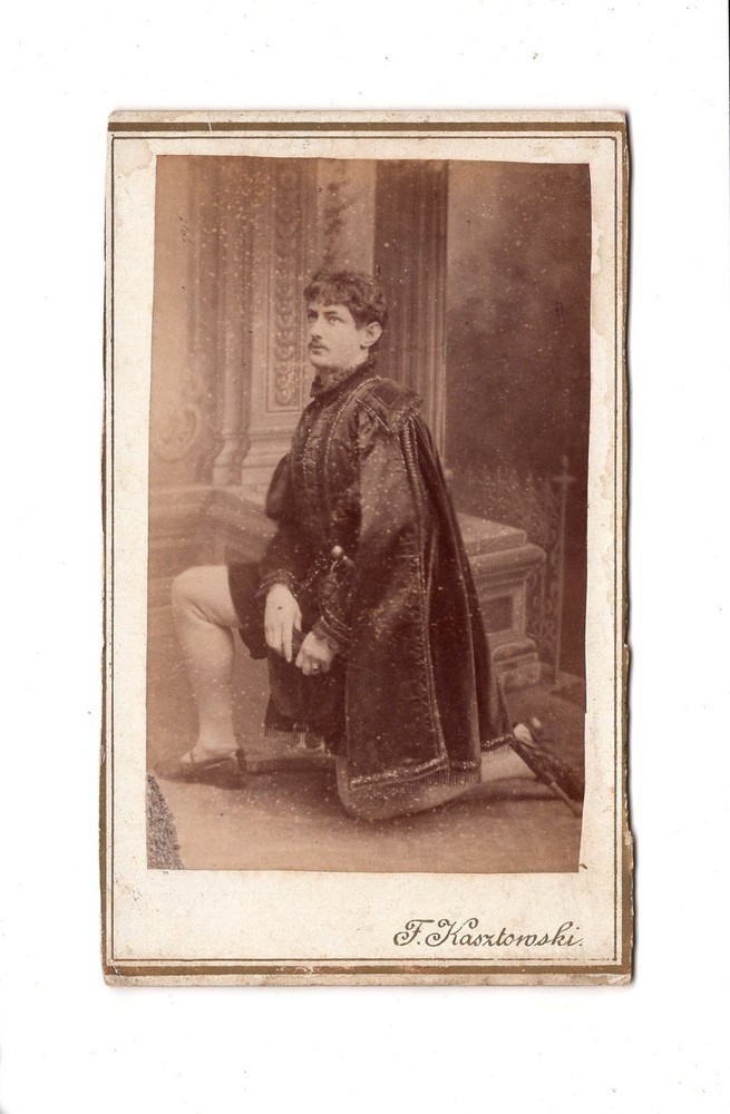 CDV photo Josef Kainz/Austria Actor – Troppau 1880s