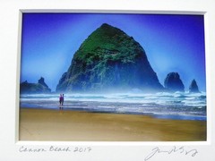 Pencil-Signed, Titled + Dated Matted Photo-Cannon Beach Oregon 2017-Tom Spitz