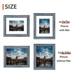 YOUNG POONG 8×10 Picture Frame，Display Pictures 5×7 with Mat or 8×10 With
