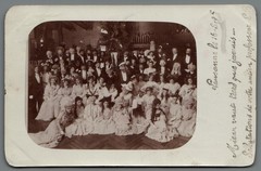 Photo postcard Lausanne 1905 costume ball group picture society Switzerland b2296