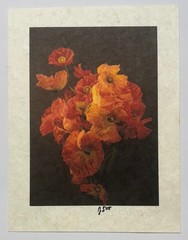 Vintage JONATHAN SINGER Orange POPPIES Bouquet FLOWER Botanica Signed PHOTOGRAPH
