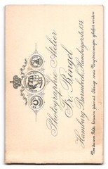Photograph Fr. Bingel, Hamburg-Barmbeck, Hamburgerstr. 154, little girl with